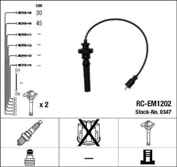 Дроти запалення, набір NGK RCEM1202