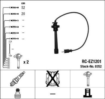 Комплект проводов зажигания NGK RCEZ1201