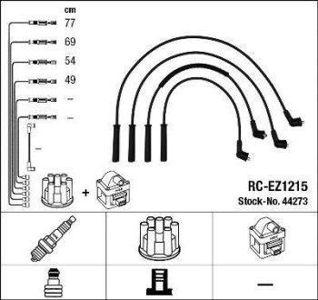 Дроти запалення, набір NGK RCEZ1215