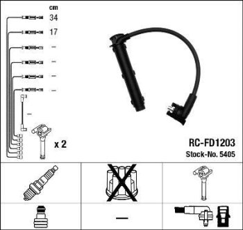 Комплект проводов зажигания NGK RCFD1203