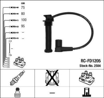 Комплект проводов зажигания NGK RCFD1205