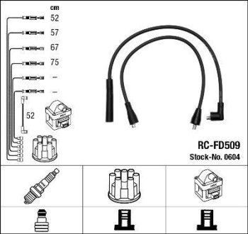 Комплект проводов зажигания NGK RCFD509