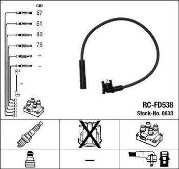 Комплект проводов зажигания NGK RCFD538