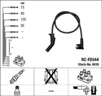 Комплект проводов зажигания NGK RCFD544