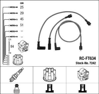 Високовольтні дроти (набір) NGK RCFT634