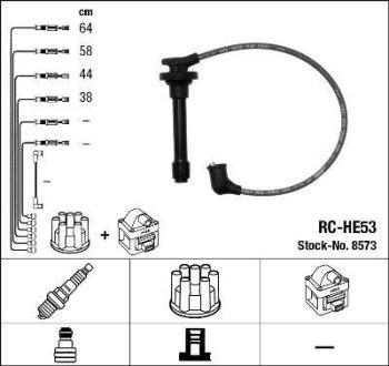 Дроти запалення, набір NGK RCHE53