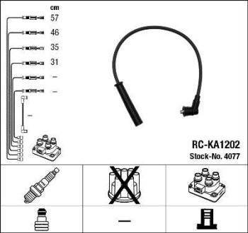 Дроти запалення, набір NGK RCKA1202