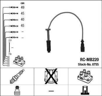 Дроти запалення, набір NGK RCMB220