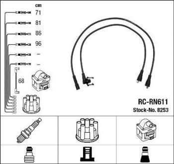 Дроти запалення, набір NGK RCRN611