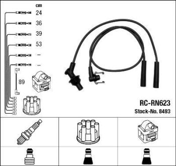 Комплект проводов зажигания NGK RCRN623