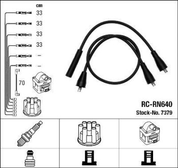 Комплект проводов зажигания NGK RCRN640