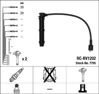 Комплект проводов зажигания NGK RCRV1202