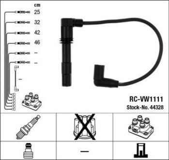 Комплект проводов зажигания NGK RCVW1111