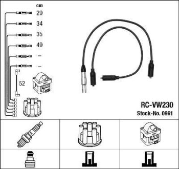 Кабелі запалювання NGK RCVW230