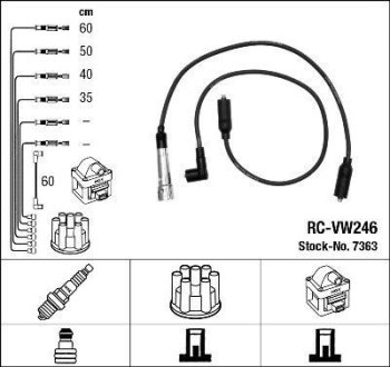 Комплект проводов зажигания NGK RCVW246