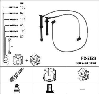 Комплект проводов зажигания NGK RCZE28