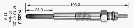 Свічка розжарювання NGK Y532J