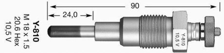 Свічка розжарювання NGK Y810