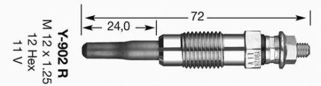 Свічка розжарювання NGK Y902R