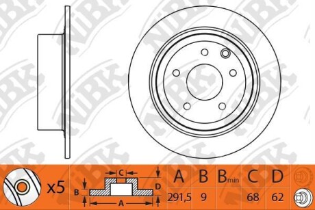 Автозапчасть NiBK RN1302