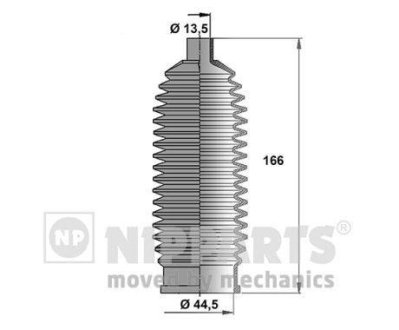 Комплект пылника, рулевое управление NIPPARTS J2841014