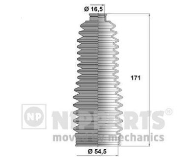 Комплект пылника, рулевое управление NIPPARTS J2842028