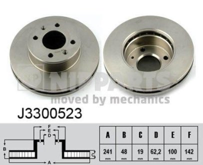 Гальмівний диск NIPPARTS J3300523