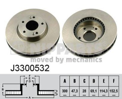 Гальмівний диск NIPPARTS J3300532