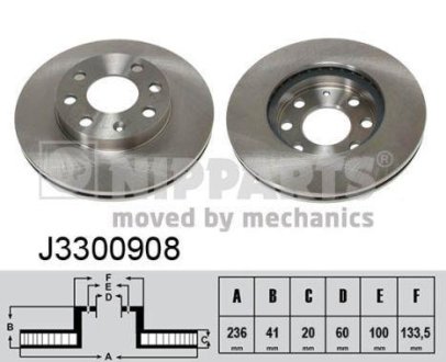 Тормозной диск NIPPARTS J3300908