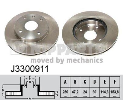 Тормозной диск NIPPARTS J3300911