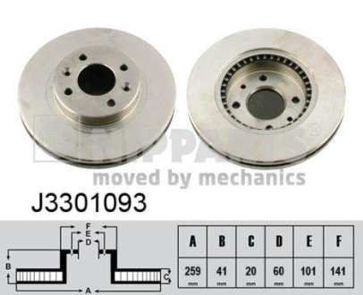 Тормозной диск NIPPARTS J3301093