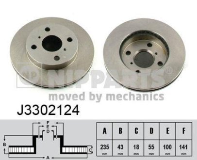 Тормозной диск NIPPARTS J3302124