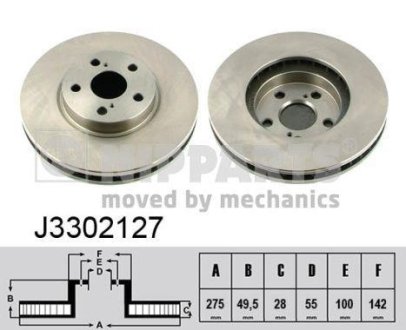 Тормозной диск NIPPARTS J3302127