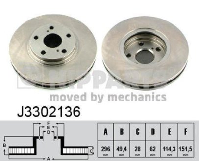 Тормозной диск NIPPARTS J3302136