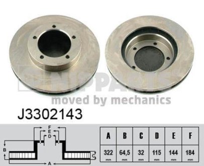 Тормозной диск NIPPARTS J3302143