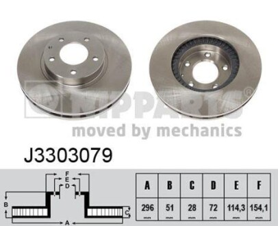 Тормозной диск NIPPARTS J3303079