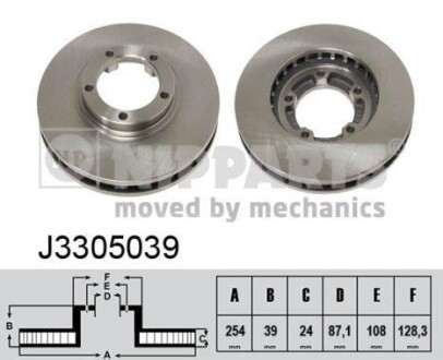 Тормозной диск NIPPARTS J3305039