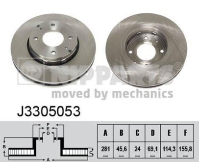 Тормозной диск NIPPARTS J3305053