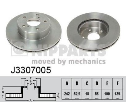 Тормозной диск NIPPARTS J3307005