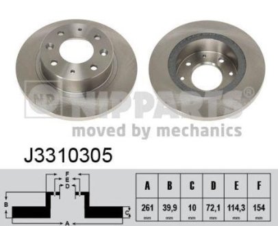 Тормозной диск NIPPARTS J3310305