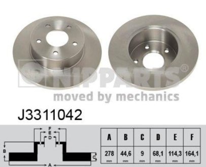 Тормозной диск NIPPARTS J3311042