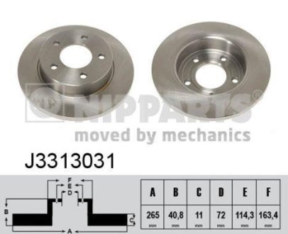 Тормозной диск NIPPARTS J3313031