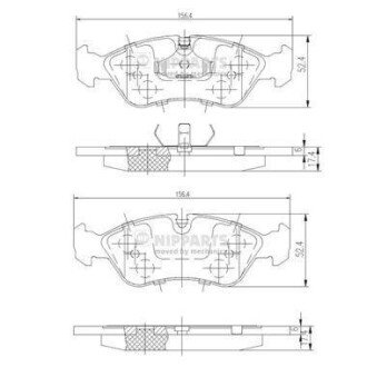 Гальмiвнi колодки дискові NIPPARTS J3600900