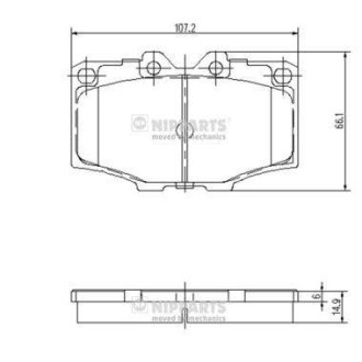 Гальмівні колодки, дискове гальмо (набір) NIPPARTS J3602036