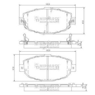 Гальмiвнi колодки дискові NIPPARTS J3602087