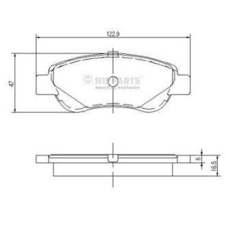 Комплект тормозных колодок, дисковый механизм NIPPARTS J3602122