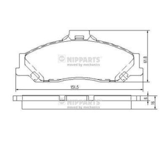 Комплект тормозных колодок, дисковый механизм NIPPARTS J3603053