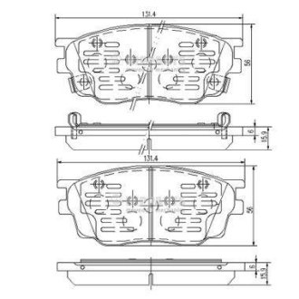 Гальмівні колодки дискові перед. Mazda 6 1.8 02-07 NIPPARTS J3603055