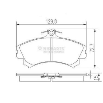 Гальмівні колодки, дискове гальмо (набір) NIPPARTS J3605036