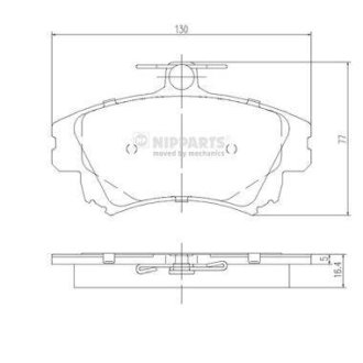 Гальмівні колодки, дискове гальмо (набір) NIPPARTS J3605042